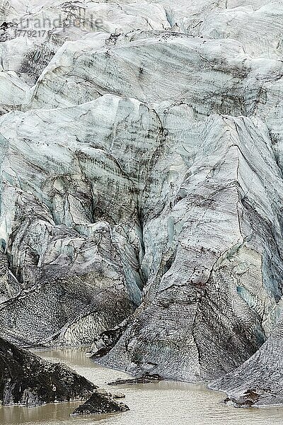 Gletscher Svinafellsjokull  Vatnajökull Nationalpark  Südisland  Island  Europa