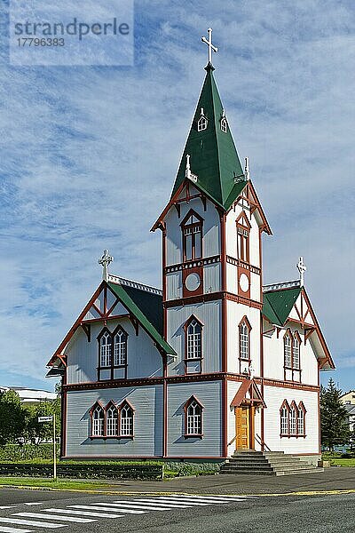 Kirche von Husavik  Husavik  Island  Europa