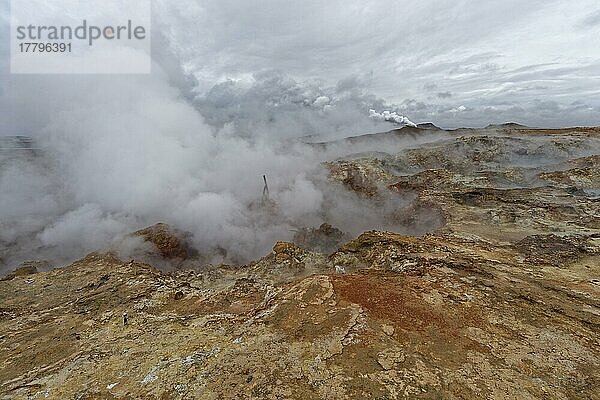 Geothermalgebiet Gunnuhver  Nähe Grindavik  Island  Europa