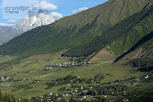 Bergdorf Mulhaki  Mestia  Region Svaneti  Georgien  Asien