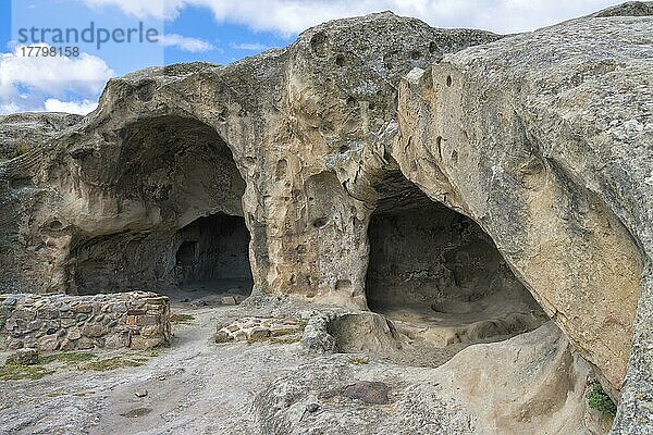 Höhlenstadt Uplistsikhe  bekannt als Festung des Herrn  Gori  Bezirk Shida Kartli  Georgien  Asien