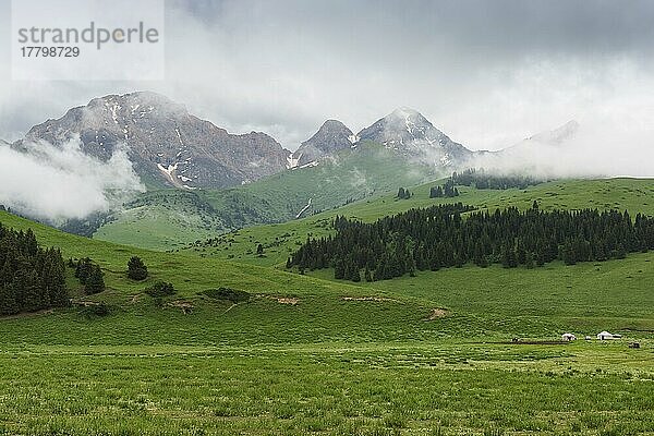 Gebirgslandschaft  Provinz Naryn  Kirgisistan