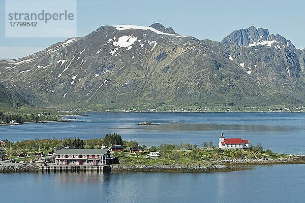 Aussichtspunkt Austneset  Svolvaer  Norwegen  Europa