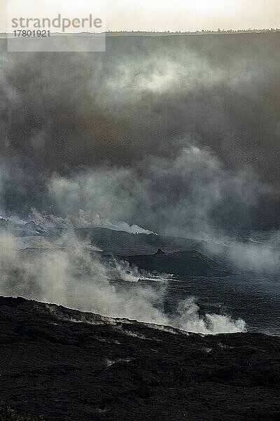 Aktive Eruption  Vulkan Kilauea  Halema'uma'u Krater  Hawai'i Volcanoes National Park  Big Island  Hawaii  USA  Nordamerika
