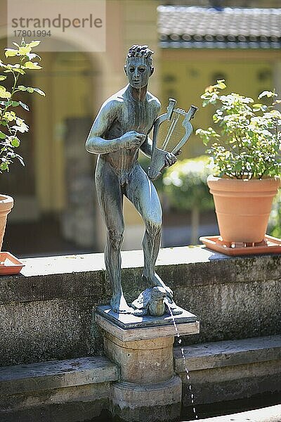 Bronzestatue Orpheus von Josef Zeitler  Städtisches Lapidarium  Landeshauptstadt Stuttgart  Baden-Württemberg  Deutschland  Europa