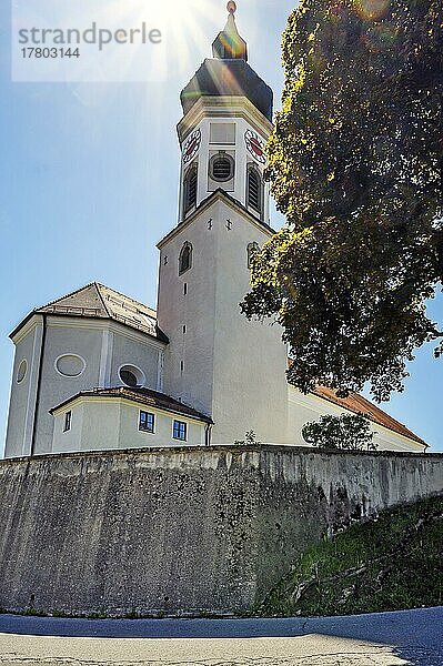 Kirche St. Ulrich in Wertach  Allgäu  Bayern  Deutschland  Europa