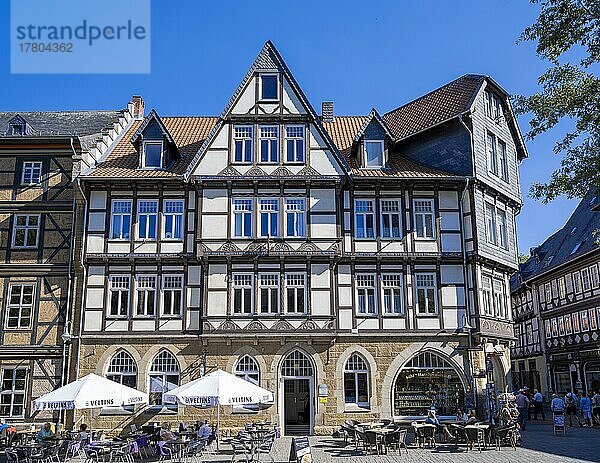 Fachwerkhäuser in der Altstadt  Goslar  Harz  Niedersachsen  Deutschland  Europa