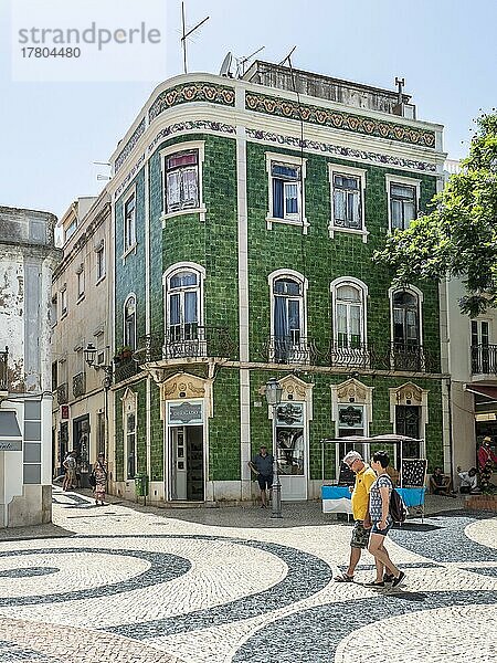 Platz Praca Luis de Camoes in der Altstadt  Lagos  Algarve  Portugal  Europa