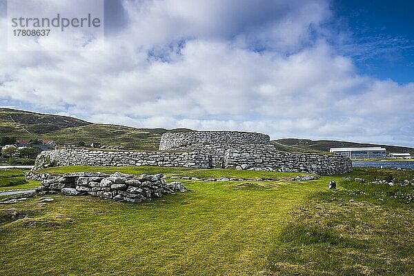 Clickimin Broch  Ruine eines befestigten Rundturms  7. & 6. Jh. n. Chr. Lerwick  Shetland Inseln  Schottland  Großbritannien  Europa