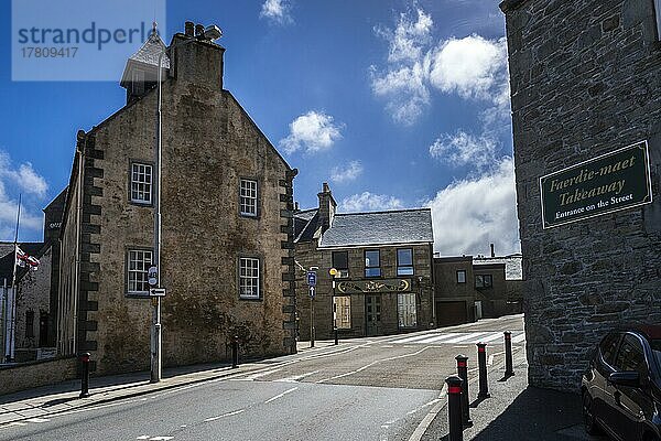 Häuser in der Altstadt von Lerwick  Shetland Inseln  Schottland  Großbritannien  Europa