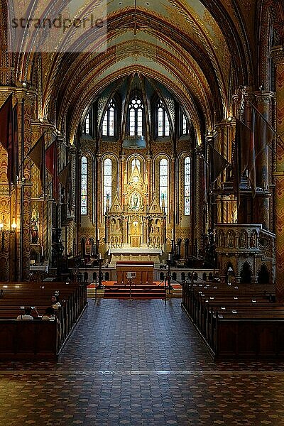 Matthiaskirche  Altar  Innenansicht  Buda  Budapest  Ungarn  Europa