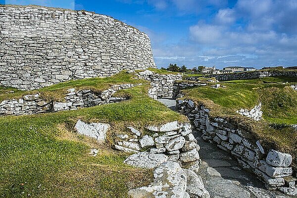 Clickimin Broch  Ruine eines befestigten Rundturms  7. & 6. Jh. n. Chr. Lerwick  Shetland Inseln  Schottland  Großbritannien  Europa
