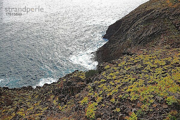 Landschaft an der Atlantikküste  La Palma  Kanarische Insel