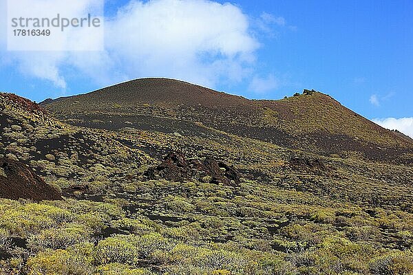 Vulkanische Landschaft am Cap de Fuencaliente  Südspitze der Insel  La Palma  Kanarische Insel  Spanien  Europa