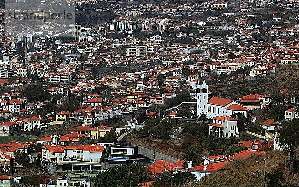 Blick auf die Stadt Funchal  Madeira