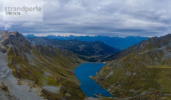 Luftaufnahme des Lac de Cleuson im Kanton Wallis  Schweiz  Europa