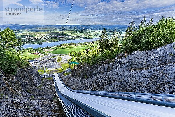 Skisprungstadion Vikersundbakken in Vikersund  Provinz Viken  Norwegen  Europa