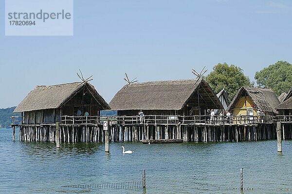 Pfahlbauten Unteruhldingen  Freilichtmuseum  Uhldingen-Mühlhofen  Bodensee  Baden-Württemberg  Deutschland  Europa