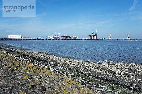 Containerterminal Jade-Weser-Port  Tiefwasserhafen Jade-Weser-Port  LNG-Terminal  Flüssigerdgas-Terminal  Voslapper Groden  Wilhelmshaven  Niedersachsen  Deutschland  Europa