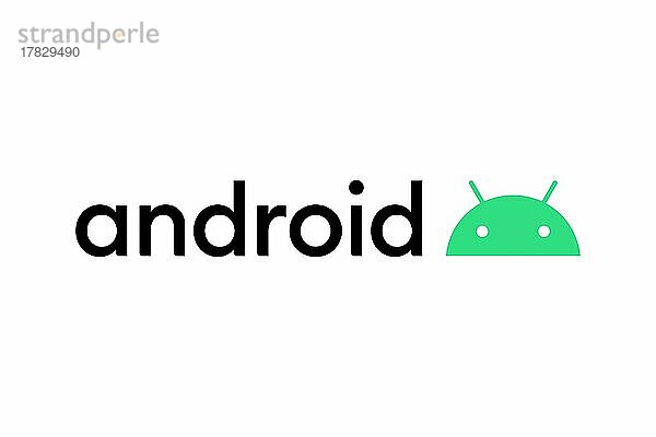 Android operating system  Logo  Weißer Hintergrund