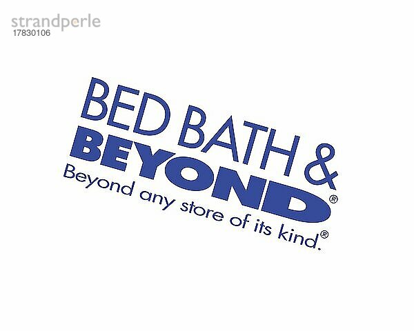 Bed Bath & Beyond  gedrehtes Logo  Weißer Hintergrund B