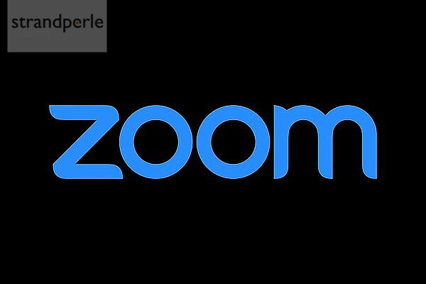 Zoom Video Communications  Logo  Schwarzer Hintergrund