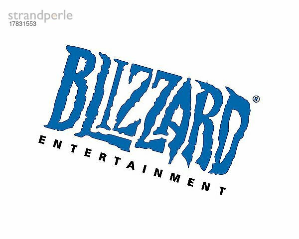 Blizzard Entertainment  gedrehtes Logo  Weißer Hintergrund B