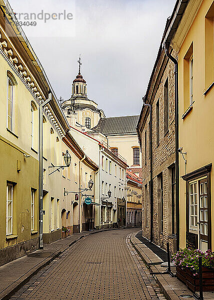 Stikliu-Straße  Altstadt  Vilnius  Litauen  Europa