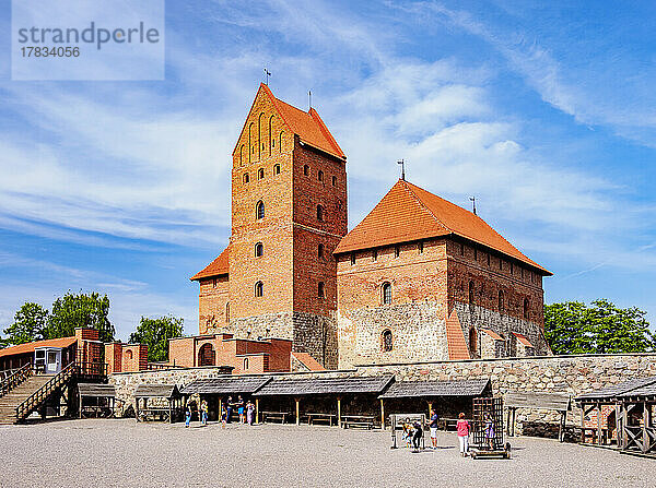 Burg der Insel Trakai  Galve-See  Trakai  Litauen  Europa