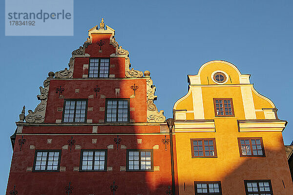 Traditionelle Architektur in Gamla Stan  Stockholm  Sodermanland und Uppland  Schweden  Skandinavien  Europa