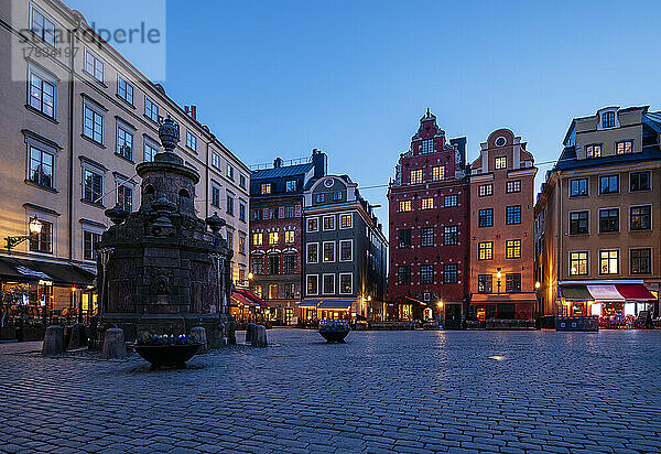 Stortorgsbrunnen  Gamla Stan  Stockholm  Sodermanland und Uppland  Schweden  Skandinavien  Europa