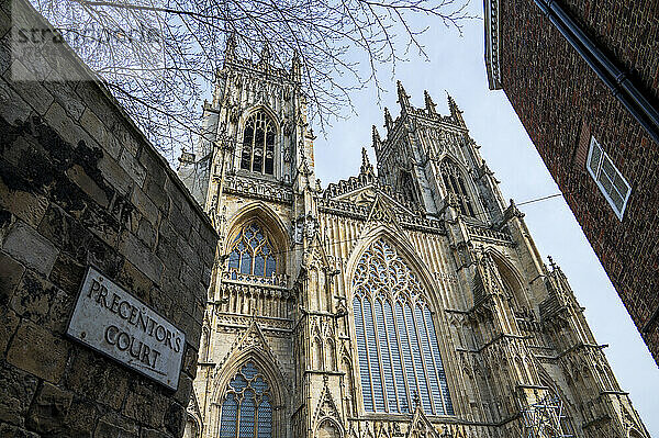 Hauptfassade des York Minster  York  North Yorkshire  England  Vereinigtes Königreich  Europa