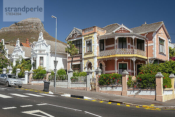 Traditionelle viktorianische Architektur  Gärten  Kapstadt  Westkap  Südafrika  Afrika
