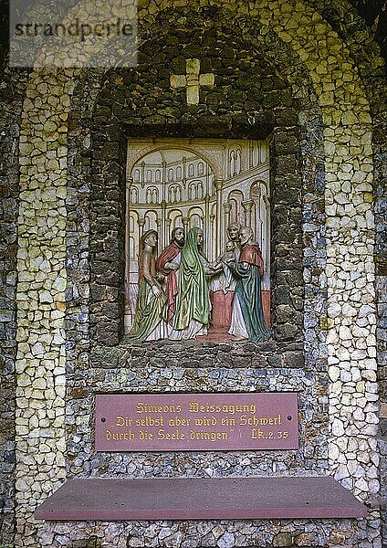 Simeons Weissagung  Kreuzweg  Kloster Marienthal  Franziskanerkloster und Wallfahrtskirche  Geisenheim  Rheingau  Taunus  Hessen  Deutschland  Europa