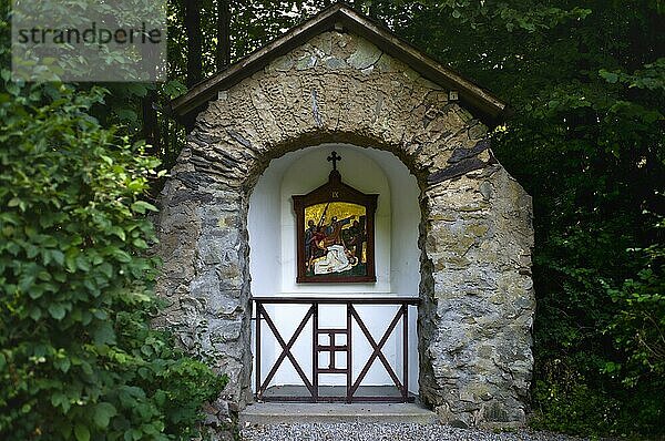 Kreuzweg  Kloster Marienthal  Franziskanerkloster und Wallfahrtskirche  Geisenheim  Rheingau  Taunus  Hessen  Deutschland  Europa