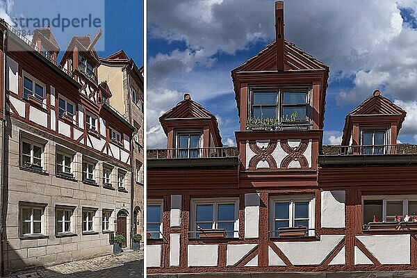 Historisches Fachwerkhaus  Totalsanierung von den Altstadtfreunden Nürnberg  Obere Krämergasse 16  Nürnberg  Mittelfranken  Bayern  Deutschland  Europa