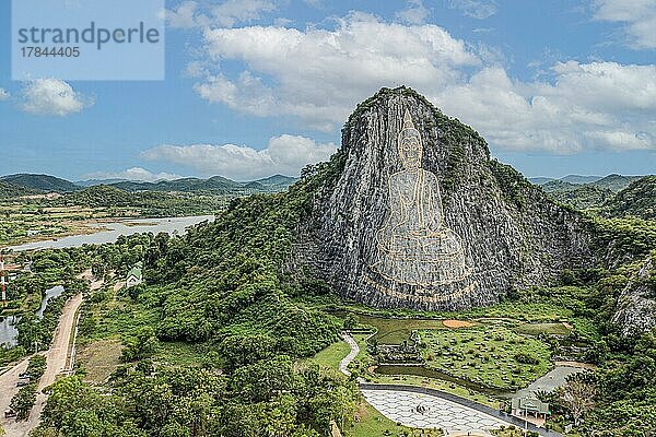 Luftaufnahme  Buddha am Berg  Pattaya  Chonburi  Thailand  Asien