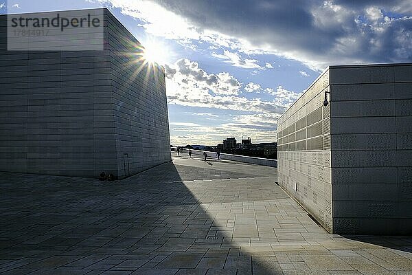 Auf dem Dach des Opernhaus Oslo  Operahuset Oslo  Oslo  Norwegen  Europa