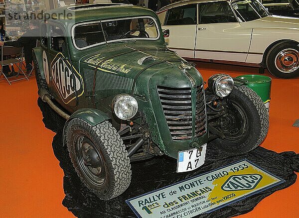 Historisches klassisches Auto Oldtimer Classic Car von französischer Hersteller Citroen für Rallye Monte Carlo 1953 50er Jahre  Messe Techno Classica  Essen  Nordrhein-Westfalen  Deutschland  Europa