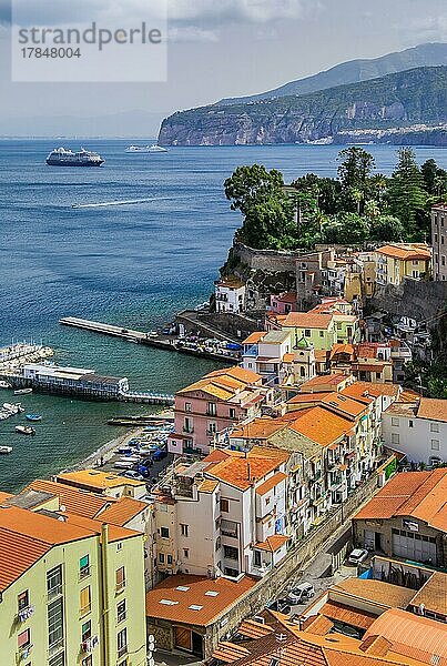 Ortsteil am Fischerhafen Marina Grande  Sorrent  Golf von Neapel  Kampanien  Süditalien  Italien  Europa