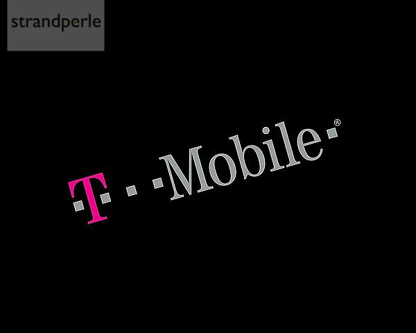 T Mobile UK  gedrehtes Logo  Schwarzer Hintergrund