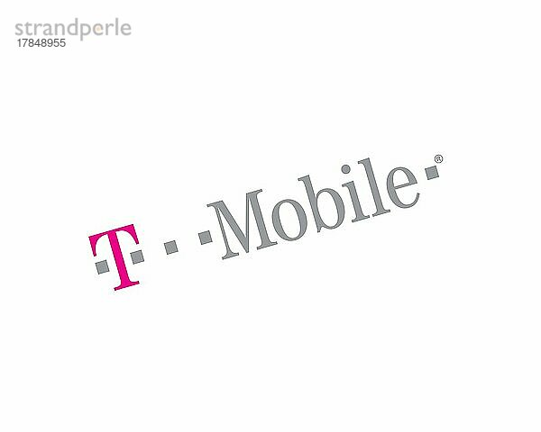 T Mobile  gedrehtes Logo  Weißer Hintergrund