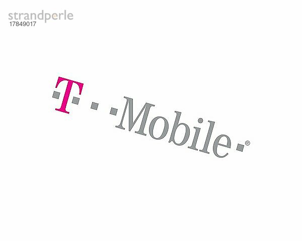 T Mobile  gedrehtes Logo  Weißer Hintergrund B