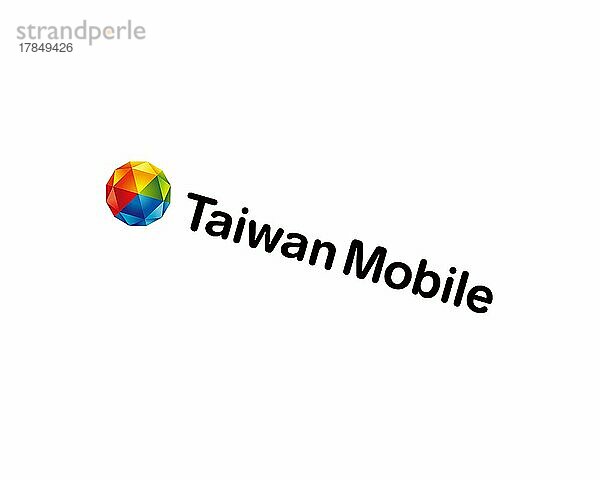 Taiwan Mobile  gedrehtes Logo  Weißer Hintergrund B