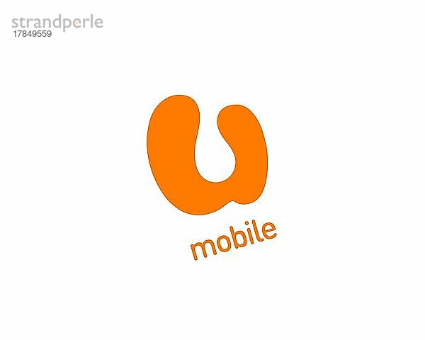 U Mobile  gedrehtes Logo  Weißer Hintergrund