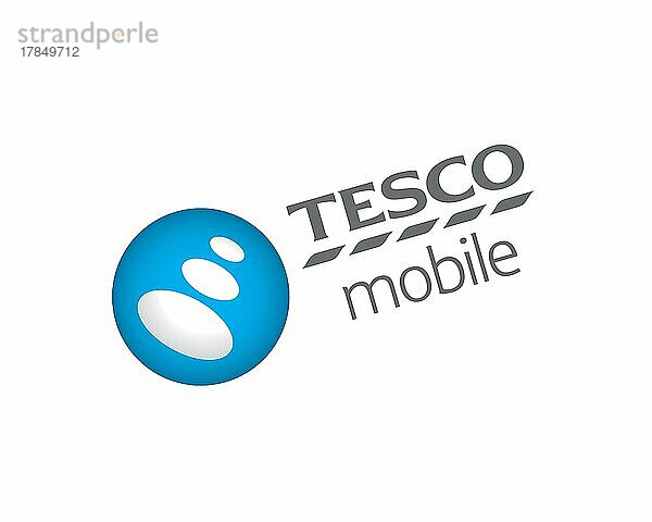 Tesco Mobile  gedrehtes Logo  Weißer Hintergrund