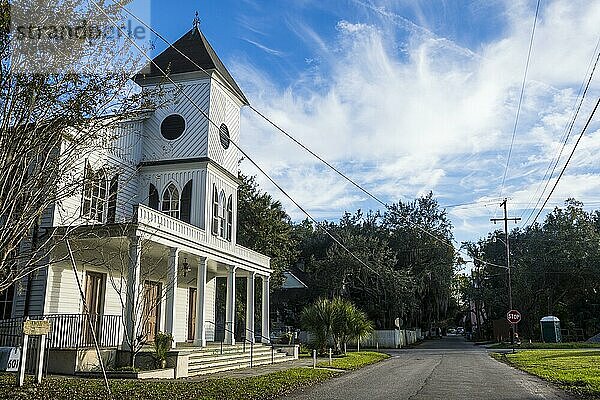 Historische Kirche in Beaufort  South Carolina  USA  Nordamerika