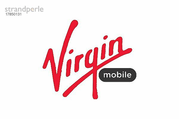 Virgin Mobile Australia  Logo  Weißer Hintergrund
