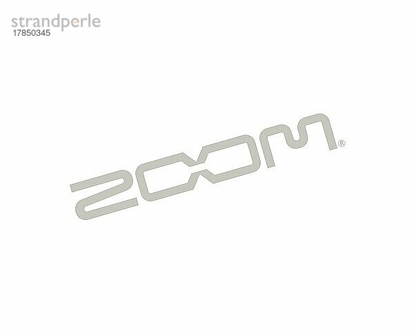 Zoom Corporation  gedrehtes Logo  Weißer Hintergrund