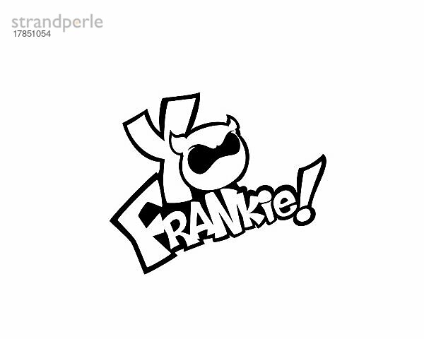 Yo Frankie!  gedrehtes Logo  Weißer Hintergrund